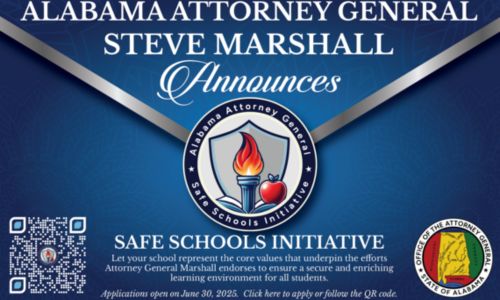 Attorney General Marshall Opens Applications for the 2025 Alabama Safe Schools Initiative